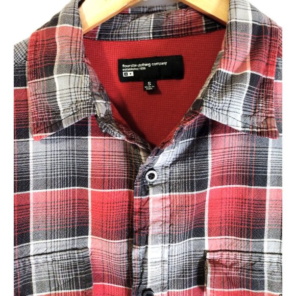 FOURSTAR Mens Small thermal lined Flannel Button-up shirt/Jacket - Picture 4 of 13